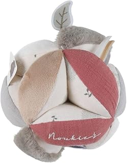NOUKIE’S – Balle de préhension Montessori – Développement Moteur et sensoriel 12 Coussinets Doux – Motricité Fine et Coordination – Ø 15 cm – Dès la Naissance