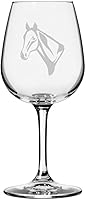 Vista 34 de Abaco Barb Body Horse - Copa de vino grabada multiusos (12.75 onzas)