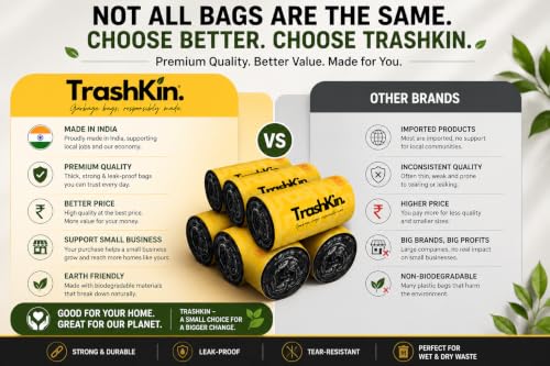 Image of Garbage Bags Medium 19x21 Inches, 180 Count, Black, 6 Rolls
