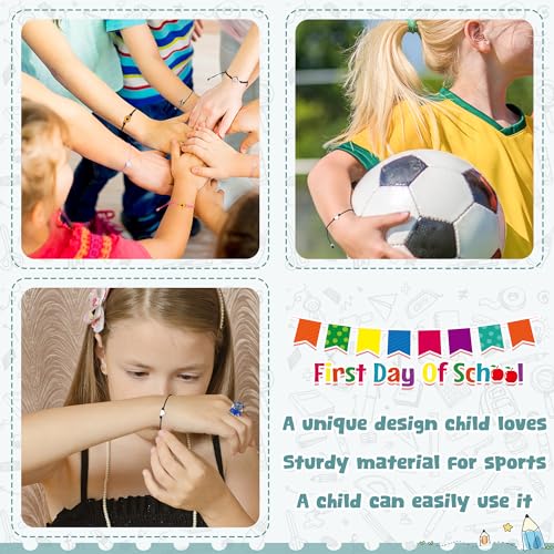 Image of EOBOH First Day of School Bracelet Mommy and Me, Prek Matching Wish Bracelets Set, Adjustable Bracelet for Boys Girls Gifts Stuff Bulk