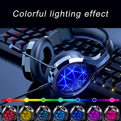 Gaming-hoofdtelefoon, valbestendige zachte oorbeschermers Ruisonderdrukkende USB-headset met microfoon voor pc voor laptop - Afbeelding 5