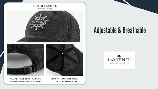 帽子 Boat Dad Cap Boat Captain Hat for Men, Gifts for Boat Owners, Boating