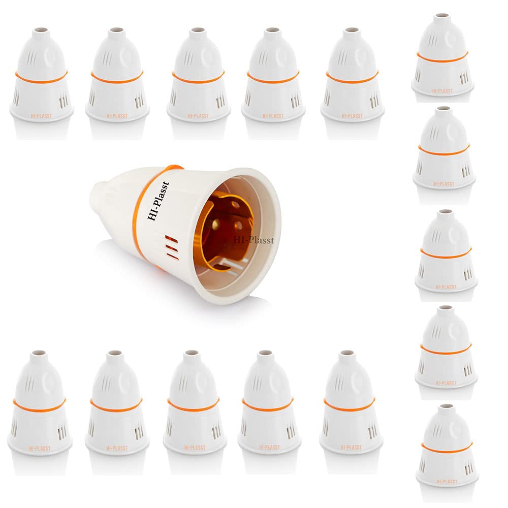 Hi-Plasst B22 Pendant Bulb Holder for Wall & Hanging Use, Plastic Batten Lamp Holder for LED/Electric Bulbs, Detachable Plain Bulb Holder for Home Lighting (Pack of 15)-image-13