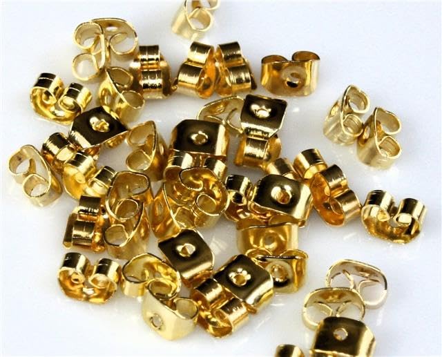 Hopea Jewels® (50 Pcs Approx) Super Premium 100% Brass Golden Bullet clutch butterfly/Premium Earring Stopper/ Earring Nuts Golden/ Earring Golden Metal Stopper / Earring Back Stopper/ Earring Back Supporter/Earring Stoppers/ Earring Post Back Stopp (B0CLY8XRQ3) Amazon Price History, Amazon Price Tracker