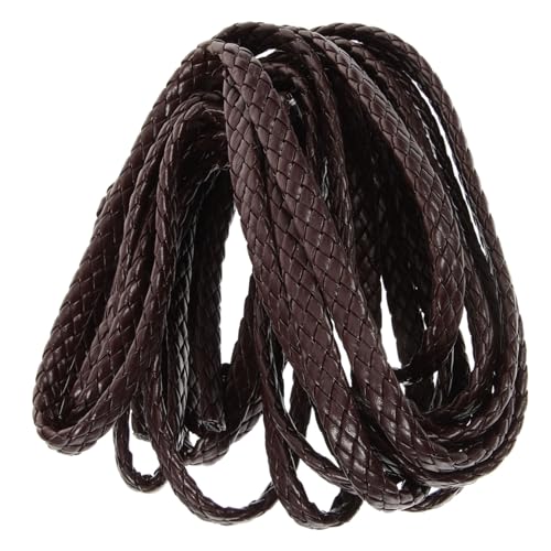 KONTONTY Elastic String for Jewelry Making Braided Leather Cord Braided Rope for DIY Bracelets Leather Cord Rope