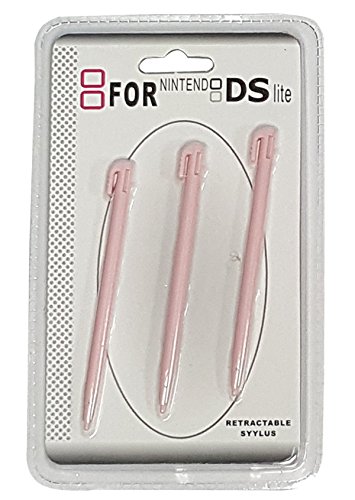 3rd Party Nintendo DS Lite Retractable 3 Pack Stylus Pen - Pink - Nintendo DS;