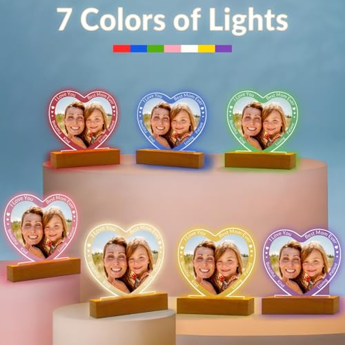 Custom-Picture-Frame-with-Photo-Personalized-Photo-Frame-with-Night-Light-Customized-Heart-Picture-Frame-Personalized-Mom-Birthday-GiftsPersonalized-Mothers-Day-Gifts-for-Mom-Baby-Kid-Family Custom Picture Frame with Photo Personalized Photo Frame with Night Light Customized Heart Picture Frame Personalized Mom Birthday GiftsPersonalized Mothers Day Gifts for Mom Baby Kid Family