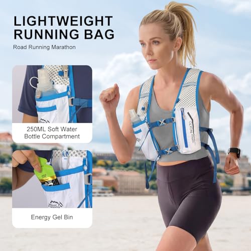Image of INOXTO Running Hydration Vest Backpack,Lightweight Insulated Pack with 1.5L Water Bladder Bag Daypack for Hiking Trail Running Cycling Race Marathon for Women Men