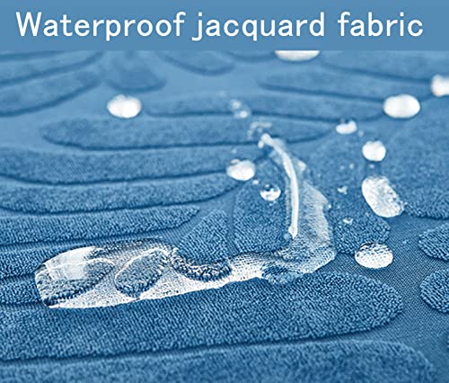 Housse de canapé jacquard extensible et antidérapante protection universelle gris foncé 3 places - 4