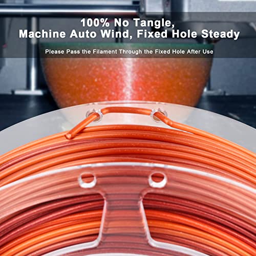 Image of AMOLEN Silk PLA Bundle, 3D Printer Silk Gradient 1.75mm Silk Shiny Filament Bundle Red Gold,Blue Silver, Red Silver,Blue Green, 3D PLA Sets, 200gX 4 Spools