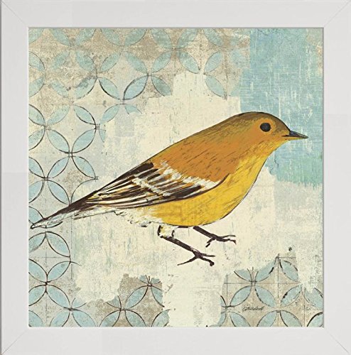 Frame CompanyWatson Range Pine Warbler by Kathrine Lovell, Frame - 40 x 40 cm, White/Black
