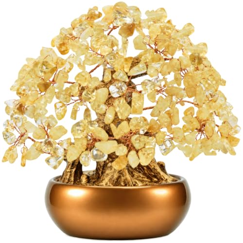 Natural Citrine Crystal Tree, Handmade...