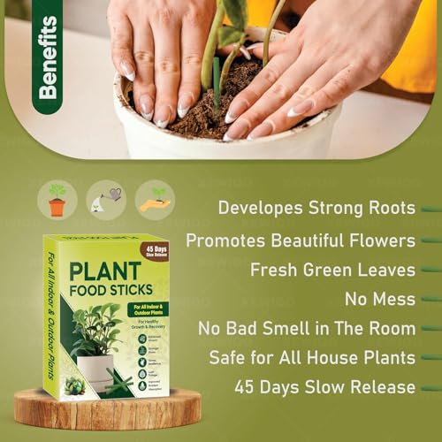 Image of Plant Food Fertilizer Sticks For All Home Garden Indoor & Outdoor Plants | Plant Growth Booster, fertilizer For Plants | Plant Booster For Speed Growth, Multi-Purpose Fertilizers (25 STICKS)