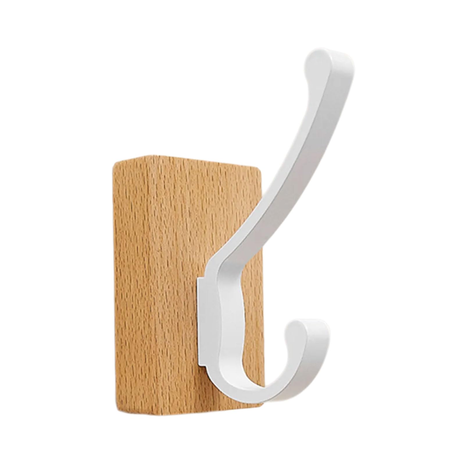 Yhplxyuus Compact Elegant Walnuts Wood Hook with Adhesive Backing Drillless Installation Organizes Items Walnuts Hook