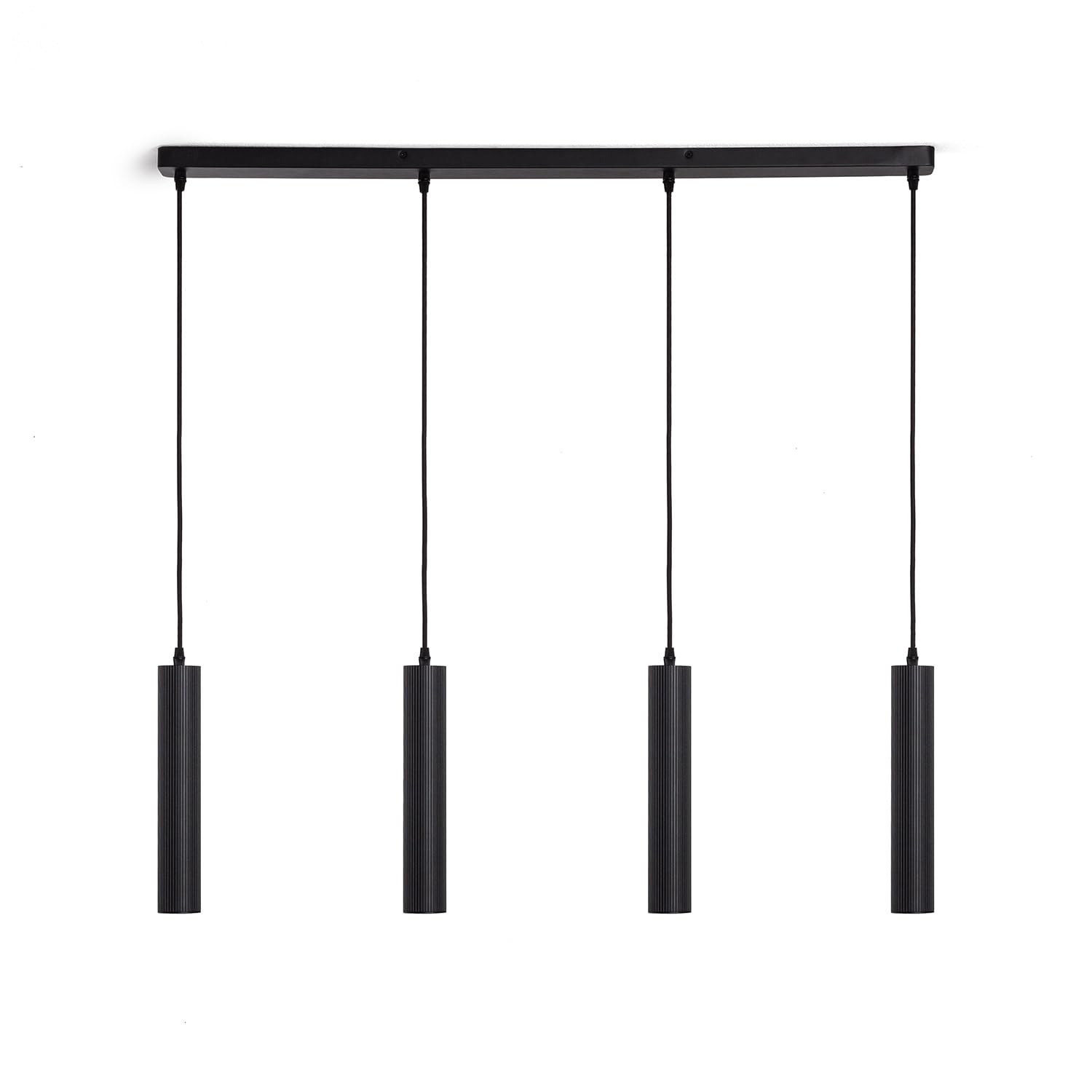 Ledkia Czarna Lampa Wisząca Aritz 4-Pkt z Aluminium to nowoczesne oświetlen