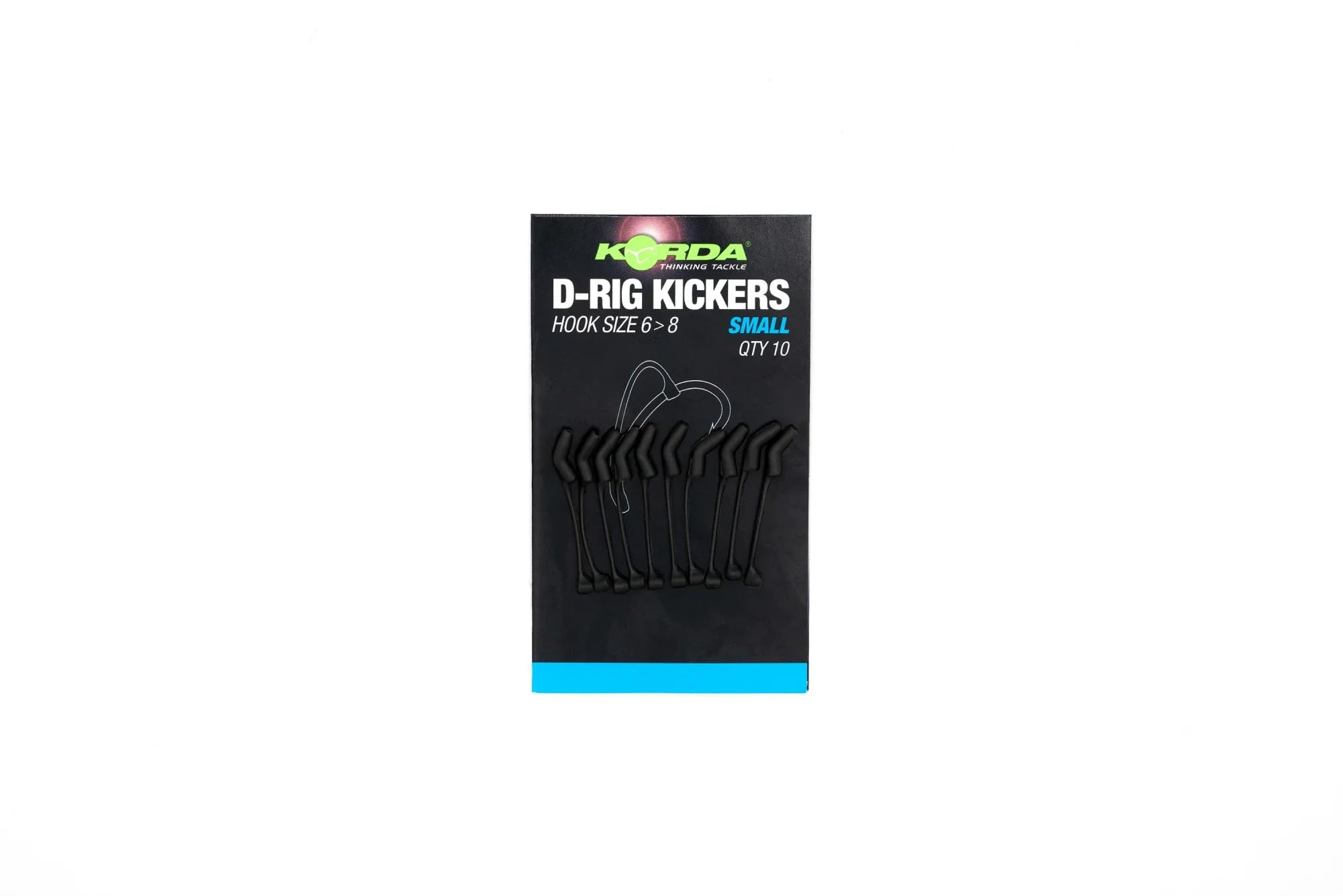 Korda Kickers D Rig Green Small, Easy Hook Installation, D-Rig Spinner Compatibility, 4, Green & Brown Options