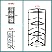 Flipshelf-Folding Metal Shelf-Small Space Solution-No Assembly-Home,Kitchen,Bathroom and Office Shelving-Corner Shelf, Black