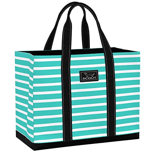 SCOUT Original Deano Tote Large - Durable Lightweight Open Top Beach, Pool & Lake Bag, Inside Zip Pocket, Folds Flat
