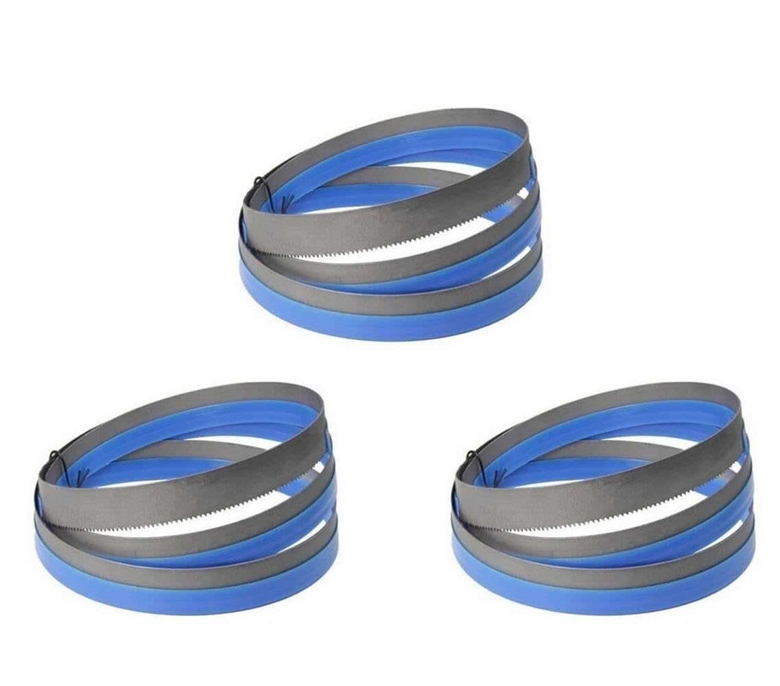 Set of 3 Band Saw Blades 2240mm x 13mm x 0.65mm 6 ZpZ, SK5 Metal Saw Band Blade