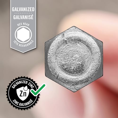 Image of Nuvo Iron - 1 /2-in x 10-in Hex Head Zinc Plated Galvanized Lag Bolt, 6 Pieces