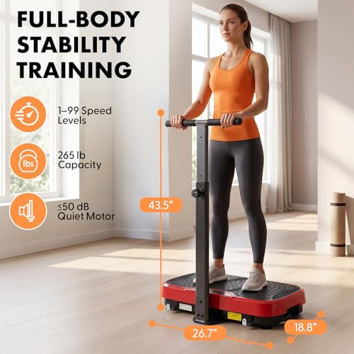 Hurtle Single-Motor Vibration Plate with 1-99 Speeds & 10 Programs — view 2