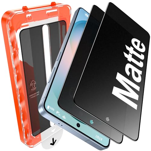 Image of UniqueMe 2 PACK for Samsung Galaxy S26 Plus Matte Privacy Screen Protector | Anti-Glare, Anti-Fingerprint, Fingerprint Unlocking, Easy Installation, Bubble-Free, 9H Hardness, Tempered Glass