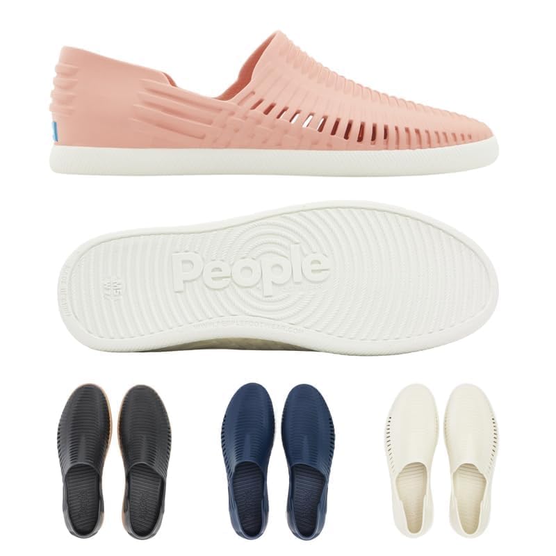 Image of People Footwear Lightweight Slip-On Water-Friendly Shoes for Men & Women - Quick-Dry Breathable EVA Casual Loafers (Rio - Terra Cotta /Picket White, Slim Fit)
