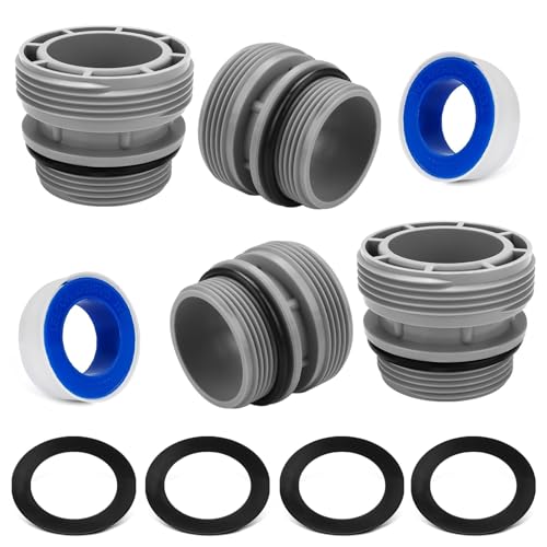 Hose Conversion Adapters Kit for Intex & Coleman Pools 4560 40mm Hose to 1 1/2 Inch Filter Hose Conversion Kit for Hayward Pool Filter Pump Hose Connector Above Ground Pools Part 4 Pack Grey