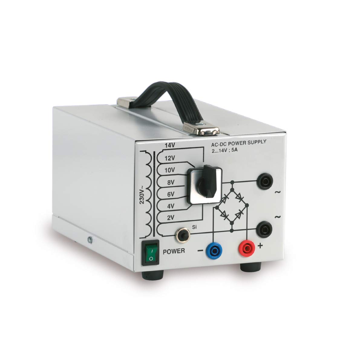 3B Scientific U8521112-230 Transformador con rectificador, 5 A, 230 V, 50/60 Hz