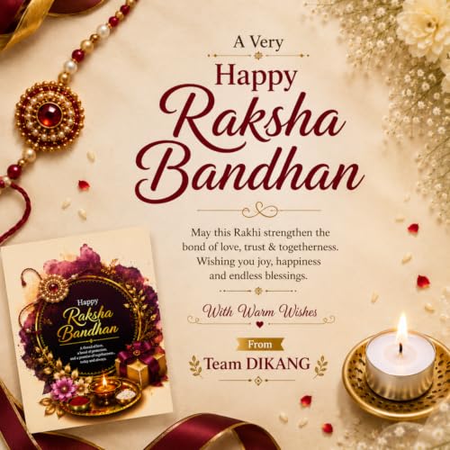 Image of DIKANG Combo Pack of 10 Premium Rakhi Set for Brother and Bhabhi | Mauli Thread Rakhi with Roli Chawal Tilak Set & Greeting Card | Rakhis for Rakshabandhan with Tealight Candle (NR110)
