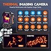 FOXWELL RT280 PRO Thermal Camera 640x480 Imaging Resolution, Dual-Camera Thermal Imaging Camera with 2MP Visual Camera, 512x384 TISR Resolution, Infrared Cameras with Laser, PC Analysis, 32GB Storage