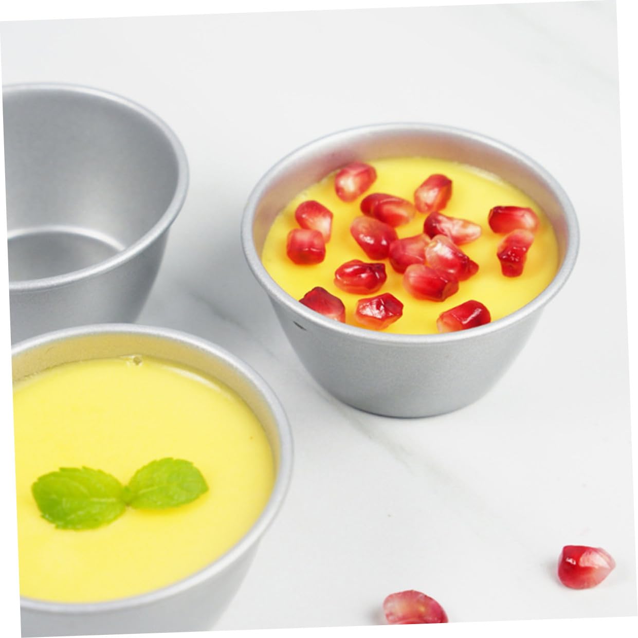 Cabilock 4 Sätze Teiliges Muffin Und Puddingformen Wiederverwendbare Backformen Antihaftbeschichtet Für Muffins Eier Pudding Und Desserts Für Zuhause Und Gastronomie 6 Stück * 4