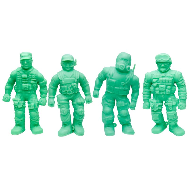 Puckator Squeezy Stretchy Soldiers Soft Toys - Plastic Toys For Kids - Soldier Figures - Easter Soft Toys - Learning Resources For 3+ Year Olds - Mini Beasts -jumbo Toys - Rubber