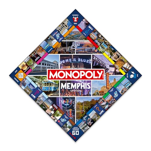 Monopoly Memphis TN edición 2-6 jugadores juego familiar miniatura 7