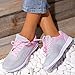 Orthopedic Bowling Shoes Women Breathable Lightweight Mesh Athletic Slip on Sneakers Comfortable Soft Sole Fashion Sneaker (Pink, 8)