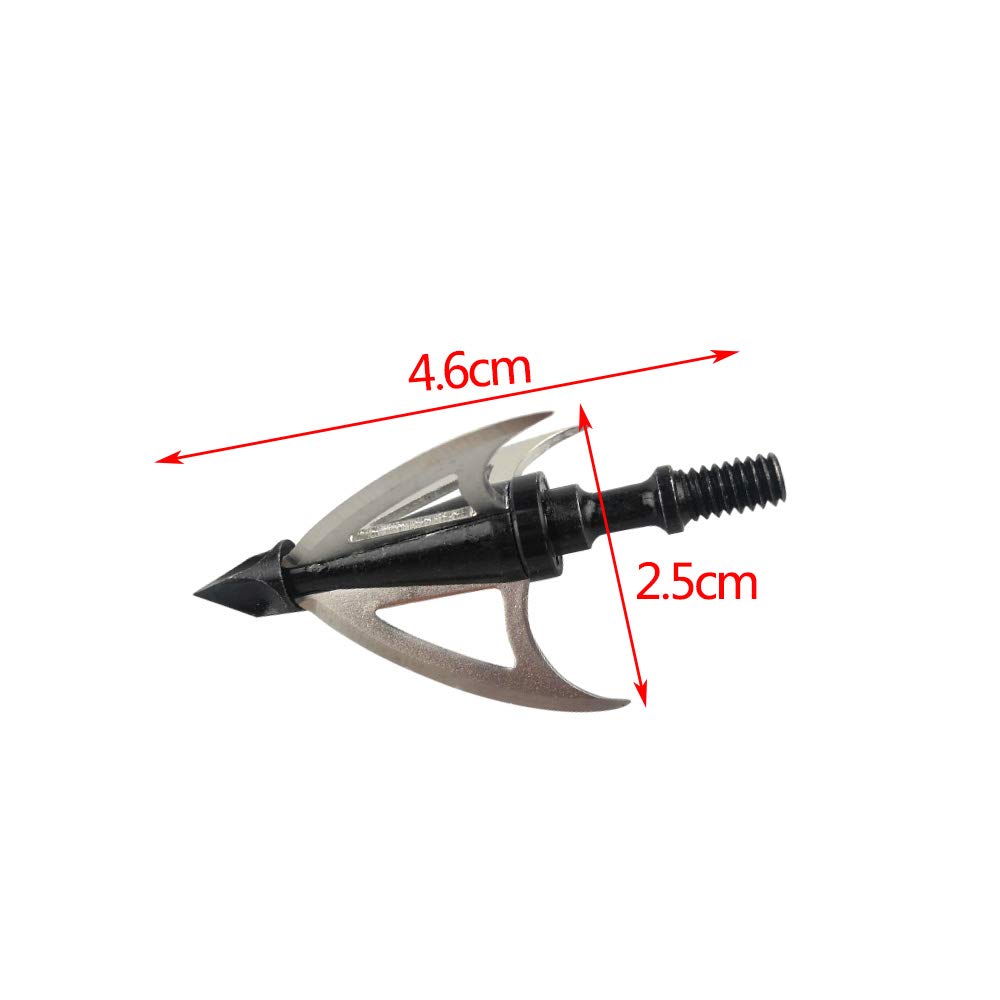 6/12 pz tiro con L'Arco Punte di Freccia 100Grain Broadheads Punte da Caccia Punte di Acciaio per la Caccia con L'Arco