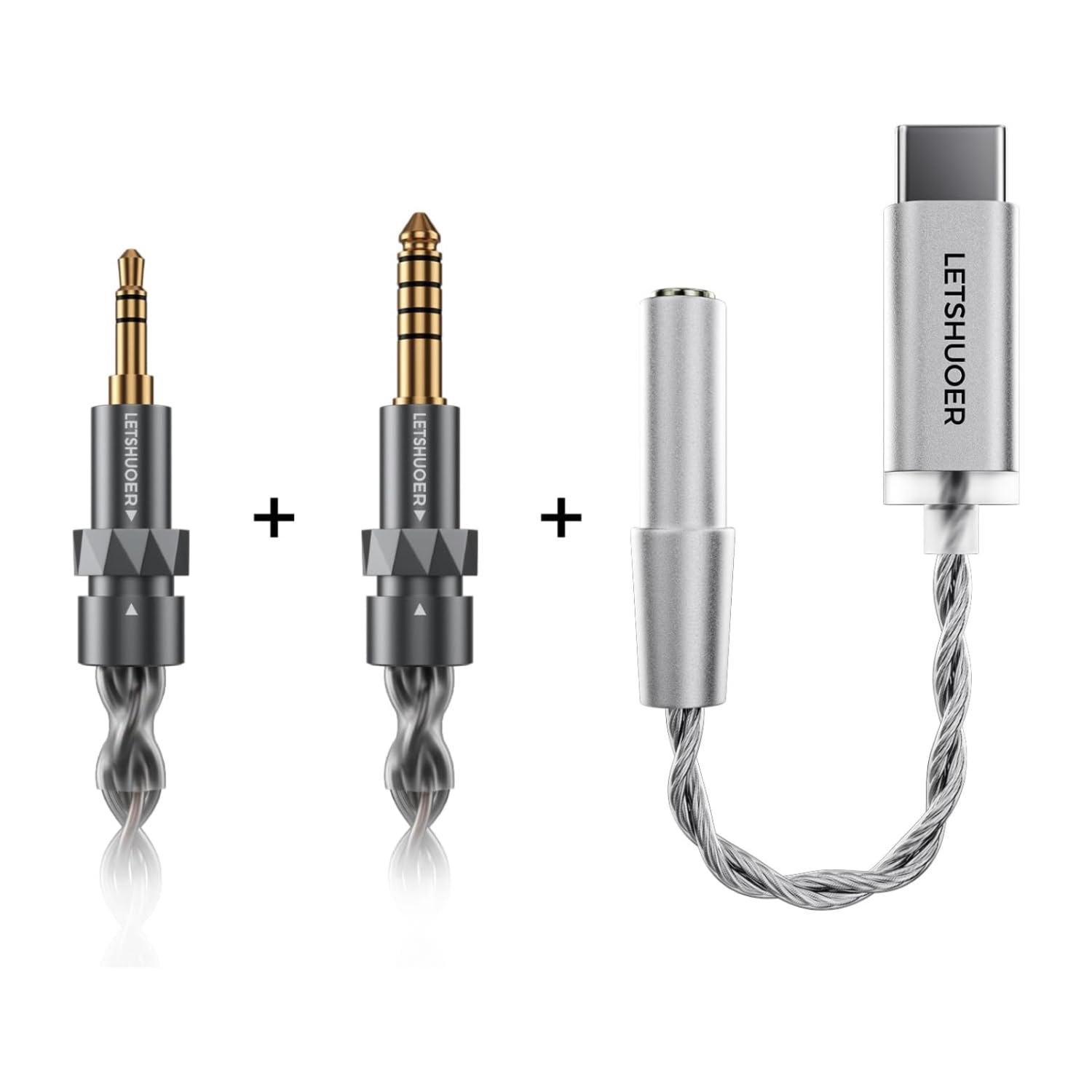 AOSHIDA Letshuoer S12 Ultra 14,8mm Planar-Treiber In-Ear-Monitor IEM, HiFi Kabelgebundene Kopfhörer Mit Abnehmbarem 2pin 392-Adern Versilbertem Kabel Für Musiker Audiophile (Gunmetal Grey)