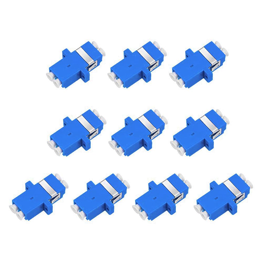 DollaTek 10PCS Fibra Ottica LC a LC Adattatore Monomodale UPC Duplex Accoppiatore