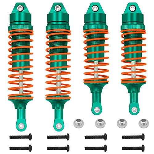 OGRC 4PCS All Aluminum Front & Rear Shocks Upgrade Parts for Traxxas Slash 2WD Slash 4x4 4WD Rustler Stampede Hoss 1/10 RC Truck, Replace 5865 (Green)