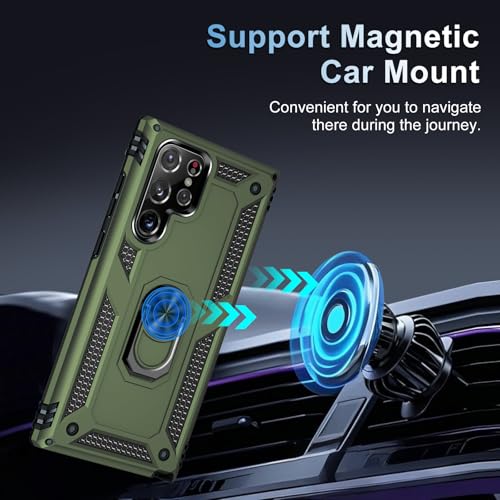 Coque Samsung S25 Ultra robuste verte contre les chutes et bris d'écran - 4