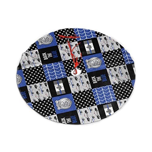 Jupe de sapin de Noël 76,2 cm pour fête de Noël, motif drapeau canadien, patchwork, décoration de sapin de Noël