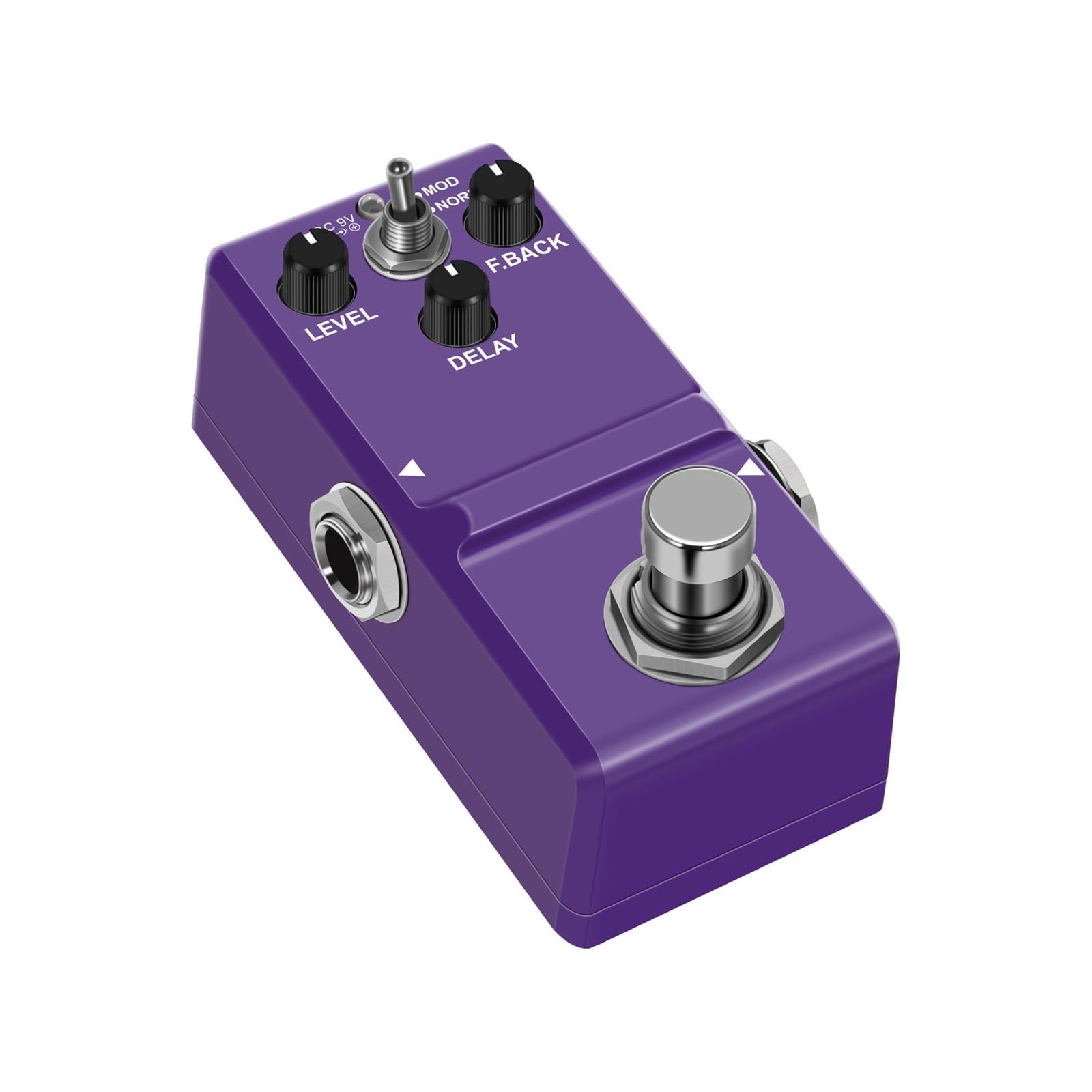 Efekt Gitary Elektrycznej Overdrive Delay Chorus Vibrato Reverb Fioletowe Akcesoria