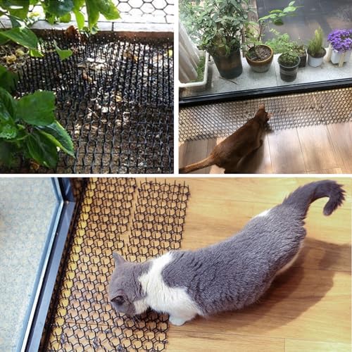 JMIATRY 16 Stück Dornengitter Gegen Katzen, 20 x 40 cm Katzenabwehrmatte, Katzenabwehr Spikes Katzenabwehr Matte für Garten und Außenbereich