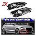 Compatible For Audi A1 8X S-Line 2010-2014 8X0807682B 8X0807681B Honeycomb Hex Fog Lamp Cover, 1 Pair Car Front Bumper Fog Light Grille Grill