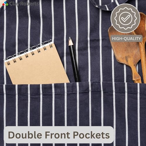 Clay Roberts Chefs Apron, Red, Cooking and Baking Apron for Men and Women, Double Pockets, Kitchen Butchers Aprons, BBQ & Catering Bibs, Cooking Tabards - Cosy Home Interiors Clay Roberts Chefs Apron, Red, Cooking and Baking Apron for Men and Women, Double Pockets, Kitchen Butchers Aprons, BBQ & Catering Bibs, Cooking Tabards - Image 8