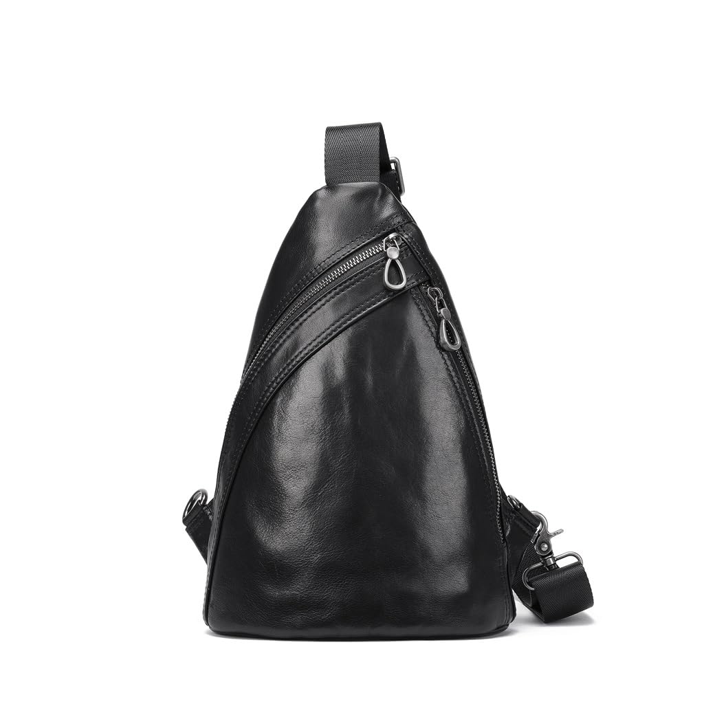 Sac de poitrine en toile robuste avec bandoulière réglable et grand volume