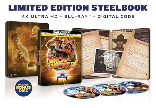 Image of Back to the Future Part III - Limited Edition Steelbook 4K Ultra HD + Blu-ray + Digital
