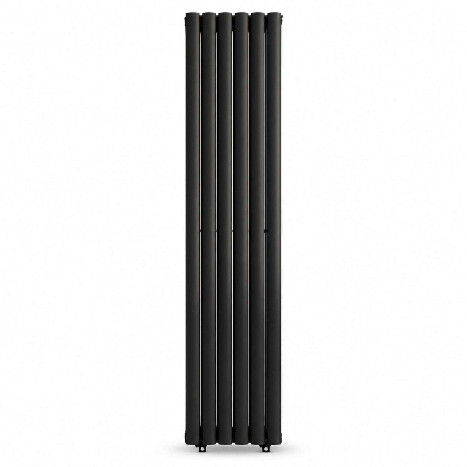 The Radiator Hub AURA 1600 x 360mm Anthracite Double Oval Vertical Designer Radiator, Tall 6 Oval Column Tubes, Double Panel Wall Mounted Central Heating Radiator for Bathroom, Kitchen & Hallway
