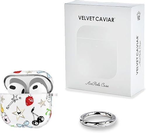 Miniatura 133 de VELVET CAVIAR Funda compatible con AirPods 4 con llavero, bonitas fundas protectoras duras para AirPod de 4ª generación para mujeres, color rosa