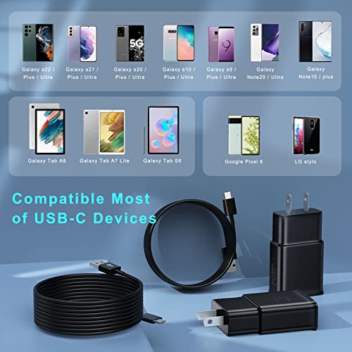 Ubearkk US2018 Android Phone Charger Type C With 10 Ft C Cable Fast Charging For Samsung Galaxy S10/S10E/S10+/S9+/S8+/S23/S22/S21 Ultra/S20/Note 20/Note 10/Note 9/Z Flip 3/A03S/A02S thumb #4